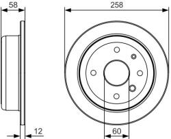 Bosch féktárcsa BOSCH 0 986 479 T52 for CHEVROLET, DAEWOO (0 986 479 T52)