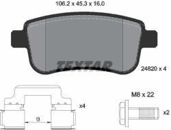 TEXTAR Fékbetét készlet TEXTAR 2482001 for RENAULT, SAMSUNG (2482001)