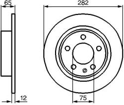 Bosch féktárcsa BOSCH 0 986 478 891 for BMW (0 986 478 891)