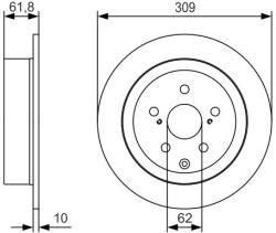 Bosch féktárcsa BOSCH 0 986 479 T04 for TOYOTA, LEXUS (0 986 479 T04)
