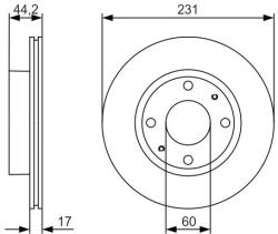 Bosch féktárcsa BOSCH 0 986 479 R23 for SUZUKI, MARUTI (0 986 479 R23)