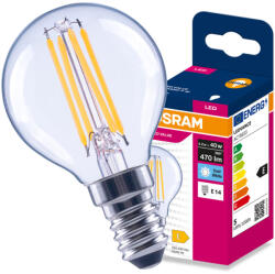 OSRAM LED izzó E14 gömb P45 4.2W = 40W 470lm 4000K 300° Filament VALUE Osram (4099854568145)