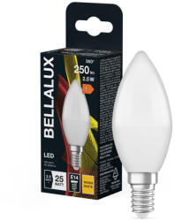 Bellalux LED izzó E14 gyertya B37 2.5W = 25W 250lm 2700K meleg fehér 220° BELLALUX (BELLED4464)