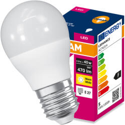 OSRAM LED izzó E27 gömb P45 4.9W = 40W 470lm 3000K meleg fehér 180° VALUE CLASSIC Osram (4099854546402)