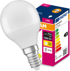 OSRAM LED izzó E14 gömb P45 7W = 75W 1055lm 2700K meleg fehér 160° VALUE CLASSIC Osram (4099854548093)