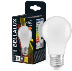 Bellalux LED izzó E27 gömb 4.9W = 40W 470lm 2700K meleg fehér 180° BELLALUX (BELLED4450)