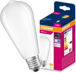 OSRAM LED izzó E27 körte 7W = 60W 806lm 4000K semleges fehér 300° Filament VALUE Osram (4099854565809)