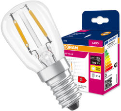 OSRAM LED izzó E14 gömb T26 2.2W = 12W 110lm 2700K meleg fehér 300° Filament VALUE Osram (4099854568404)