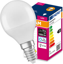 OSRAM LED izzó E14 gömb P45 7W = 75W 1055lm 6500K hideg fehér 160° VALUE CLASSIC Osram (4099854547614)