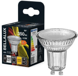 Bellalux LED izzó PAR16 reflektor GU10 4.3W = 50W 350lm 2700K meleg fehér 36° BELLALUX (BELLED4648)