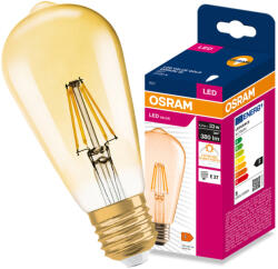 OSRAM LED izzó E27 4.2W = 33W 380lm 2400K meleg fehér 300° Filament Edison VALUE Osram (4099854565670)