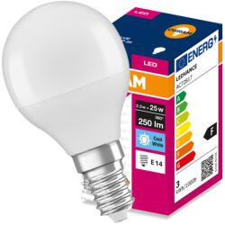 OSRAM LED izzó E14 gömb P45 2.5W = 25W 250lm 4000K semleges fehér 180° VALUE CLASSIC Osram (4099854548055)