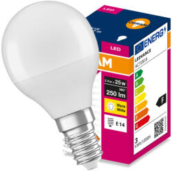 OSRAM LED izzó E14 gömb P45 2.5W = 25W 250lm 3000K meleg fehér 180° VALUE CLASSIC Osram (4099854548017)