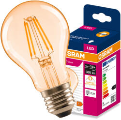 OSRAM LED izzó E27 A60 4.2W = 33W 380lm 2400K meleg fehér 300° Filament VALUE Osram (4099854566431)