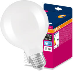OSRAM LED izzó E27 gömb 11W = 100W 1521lm 4000K semleges fehér 300° Filament VALUE Osram (4099854570384)