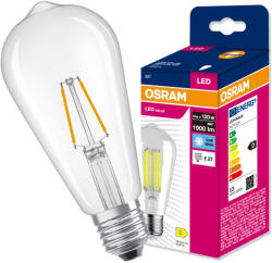 OSRAM LED izzó E27 13W = 120W 1900lm 4000K semleges fehér 300° Filament Edison VALUE Osram (4099854566066)