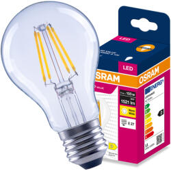 OSRAM LED izzó E27 A60 11W = 100W 1521lm 2700K 300° Filament VALUE Osram (4099854566882)