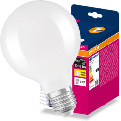 OSRAM LED izzó E27 gömb 7.5W = 75W 1055lm 2700K meleg fehér 300° Filament VALUE Osram (4099854570285)