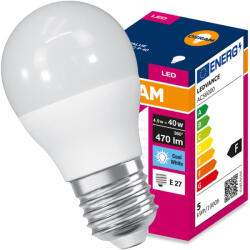 OSRAM LED izzó E27 gömb P45 4.9W = 40W 470lm 4000K semleges fehér 180° VALUE CLASSIC Osram (4099854546464)