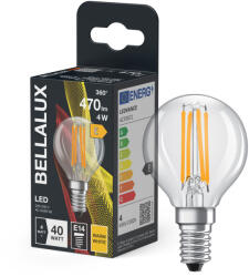 Bellalux LED izzó E14 gömb P45 4W = 40W 470lm 2700K meleg fehér 300° BELLALUX (BELLED4676)