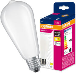 OSRAM LED izzó E27 körte 13W = 120W 1900lm 2700K meleg fehér 300° Filament VALUE Osram (4099854566097)