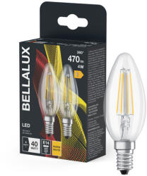 Bellalux 2x LED izzó E14 gyertya B35 4W = 40W 470lm 2700K meleg fehér 300° BELLALUX (BELLED4702)