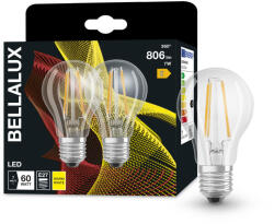Bellalux 2x LED izzó E27 A60 7W = 60W 806lm 2700K meleg fehér 300° BELLALUX (BELLED4700)