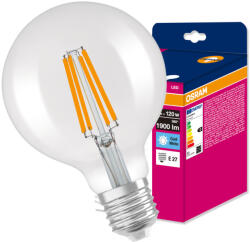 OSRAM LED izzó E27 gömb 13W = 120W 1900lm 4000K 300° Filament VALUE Osram (4099854565557)