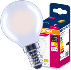 OSRAM LED izzó E14 gömb P45 4.2W = 40W 470lm 2700K meleg fehér 300° Filament VALUE Osram (4099854568848)