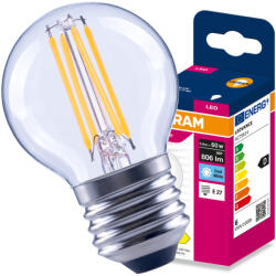 OSRAM LED izzó E27 gömb P45 5.9W = 60W 806lm 4000K 300° Filament VALUE Osram (4099854566233)