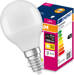OSRAM LED izzó E14 gömb P45 7W = 75W 1055lm 3000K meleg fehér 160° VALUE CLASSIC Osram (4099854547539)