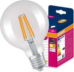 OSRAM LED izzó E27 gömb 7W = 60W 806lm 2700K 300° Filament VALUE Osram (4099854570025)