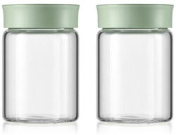 Buydeem CS1002 Szivárgásmentes Üveg Tároló Szett - 2 x 300 ml Fűszertartó és Ételtároló (G7782-6950386605648)