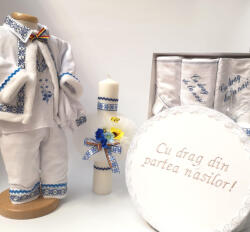 Magazin Traditional Set Traditional Botez Baiat - Costumas + Trusou + Cutie + Lumanare 2