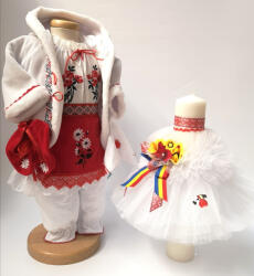 Magazin Traditional Set Traditional Botez Fetita - Costumas + Lumanare