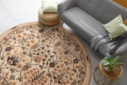 Agnella gyapjú szőnyeg isfahan amara light beige kerek - Ø 133 cm