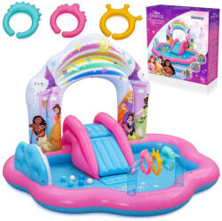 Bestway Felfújható játszótér gyerekeknek a kertbe, csúszda Pricess Disney 221 x 193 x 140 cm Bestway 53175 (9103Y)