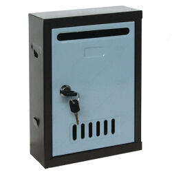 PREMIUM Cutie postala metalica, A5, 26x19 cm, gri/maro (VA11059)