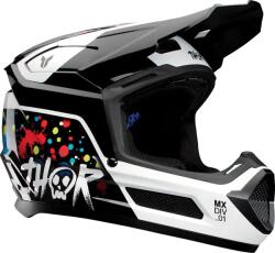 Thor Casca copii ATV Cross Thor Splat, culoare alb negru, marime L (01111767PE) - mxenduro