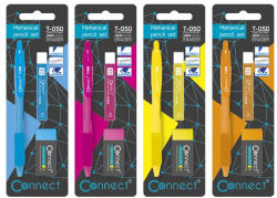 Connect Írószer szett Connect, nyomósirón + ironbél 0, 5mm, HB + radír, klf. színek, bliszteren (000017937) - iroszer24