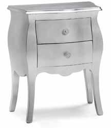 Settimo Noptiera Castello bombata din lemn, 2 sertare, 50 x H 60 cm, stil clasic italian (EU476) Comoda