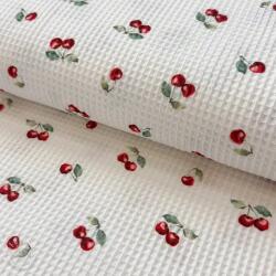  Waffle Cherries white digital print