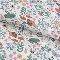  Pamutvászon Animals in the garden design A digital print