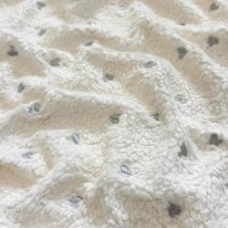  Sherpa SOFT EMBROIDERY Hearts silver