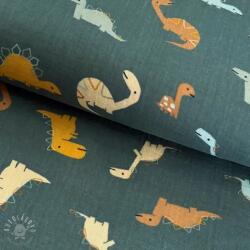  Dupla géz/muszlin Dinosaurus green