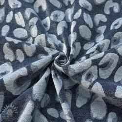  JEANS DENIM VELVET JACQUARD Animal skin jeans