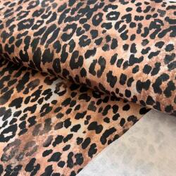  Szabadidő anyag fésült Animal skin brown digital print