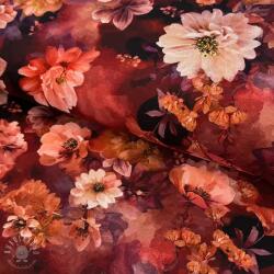  Jersey Flowers Junie red digital print