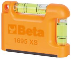 Beta 1695XS Zseb vízmérték V-formájú mérőfelülettel, mágneses, profilírozott alumínium 2 törésbiztos libella Pontosság: 1 mm/m (16950250)