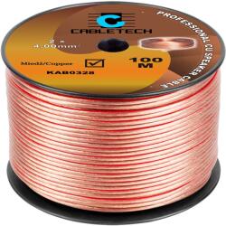 Cabletech Cablu difuzor 4mm x2 cupru transparent Cabletech KAB0328 (14411)